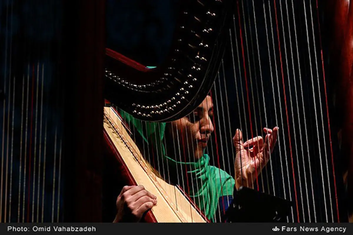 عکس: دستان زن نوازنده چنگ