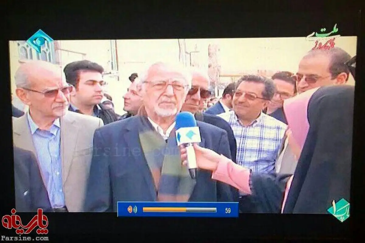 عکس:مصاحبه صداوسیما با ابراهیم یزدی در روز انتخابات!