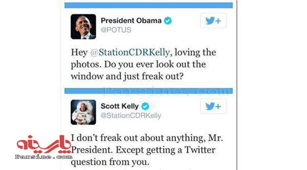 عکس: توییت اوباما به یک فضانورد