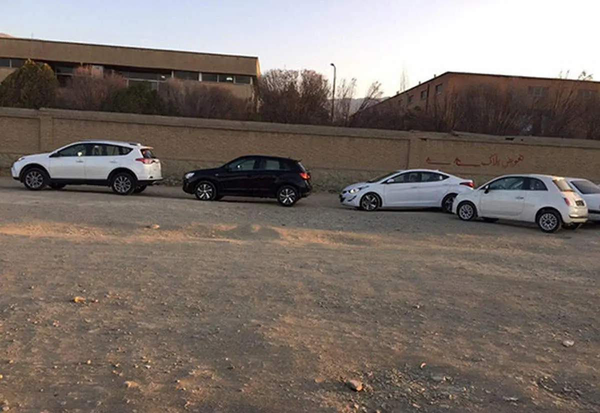 تصاویری از صف طولانی پلاکگذاری خودروهای خارجی/صفهایی که به فروش میروند وخودروهایی که بنزین ندارند