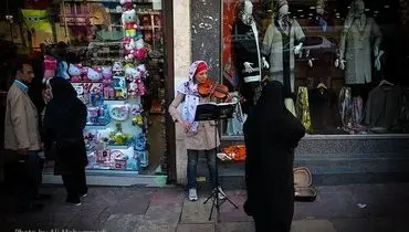 عکس: دختر ویولن نواز در تهران