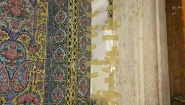 دزدی ۵کاشی مسجد نصیرالملک +عکس