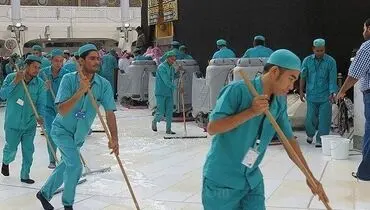 عکس:رفتگران کعبه/مکه