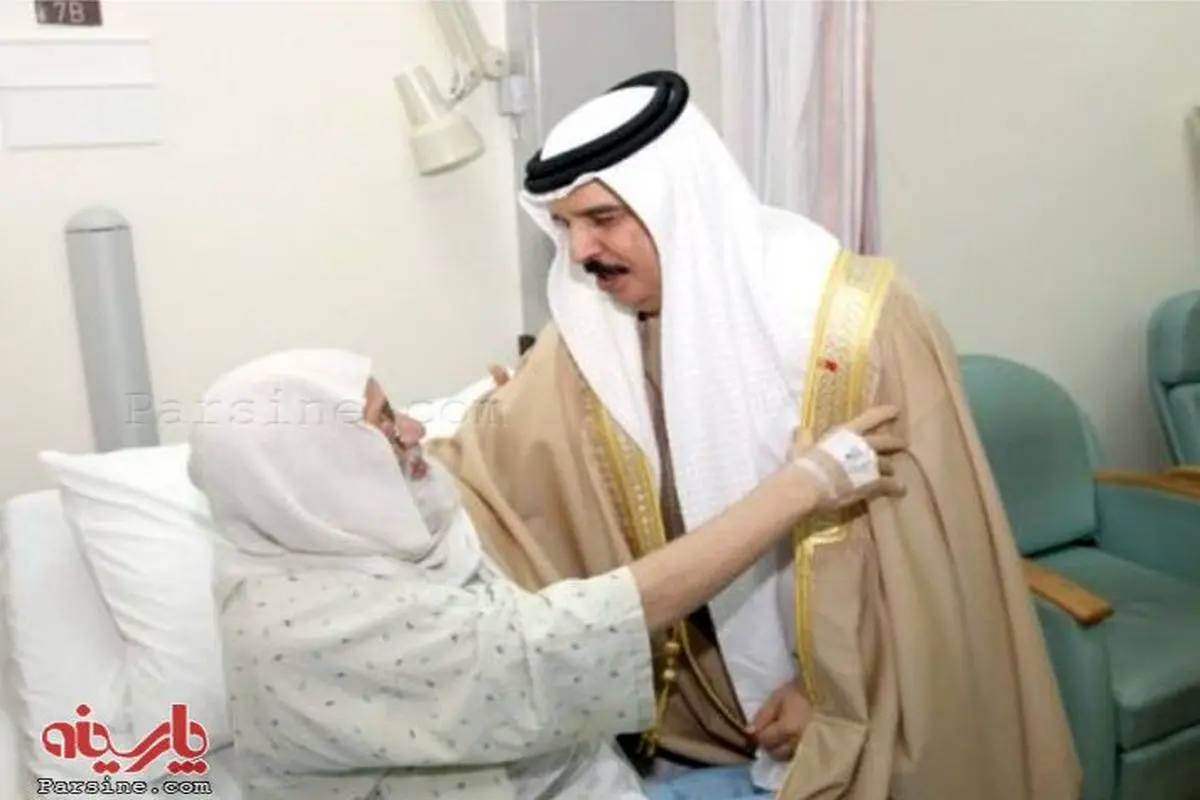 عکس:عیادت پادشاه بحرین از شیخ عیسی قاسم/۲۰۰۹ میلادی