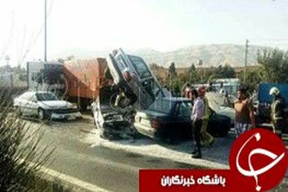 عکس خودروی بهادر مولایی پس از تصادف