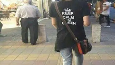 لباس عجیب پسری در خیابان+عکس