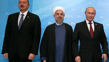 دیدار روحانی، پوتین و علیف برای بحث درباره پروژه شمال- جنوب