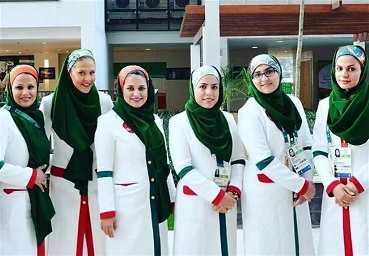بانوان المپیکی ایران در لباس رژه + عکس