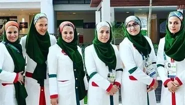بانوان المپیکی ایران در لباس رژه + عکس