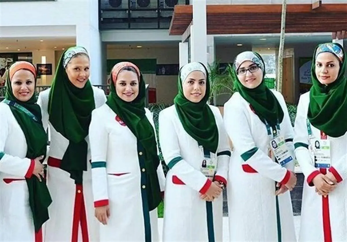 بانوان المپیکی ایران در لباس رژه + عکس