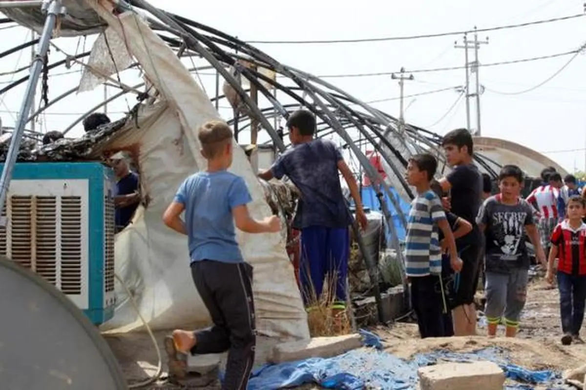 آتش‌سوزی در اردوگاه مهاجران عراق