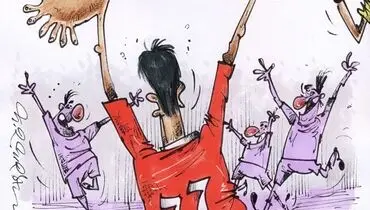 شیرین کاری محسن مسلمان!/کاریکاتور