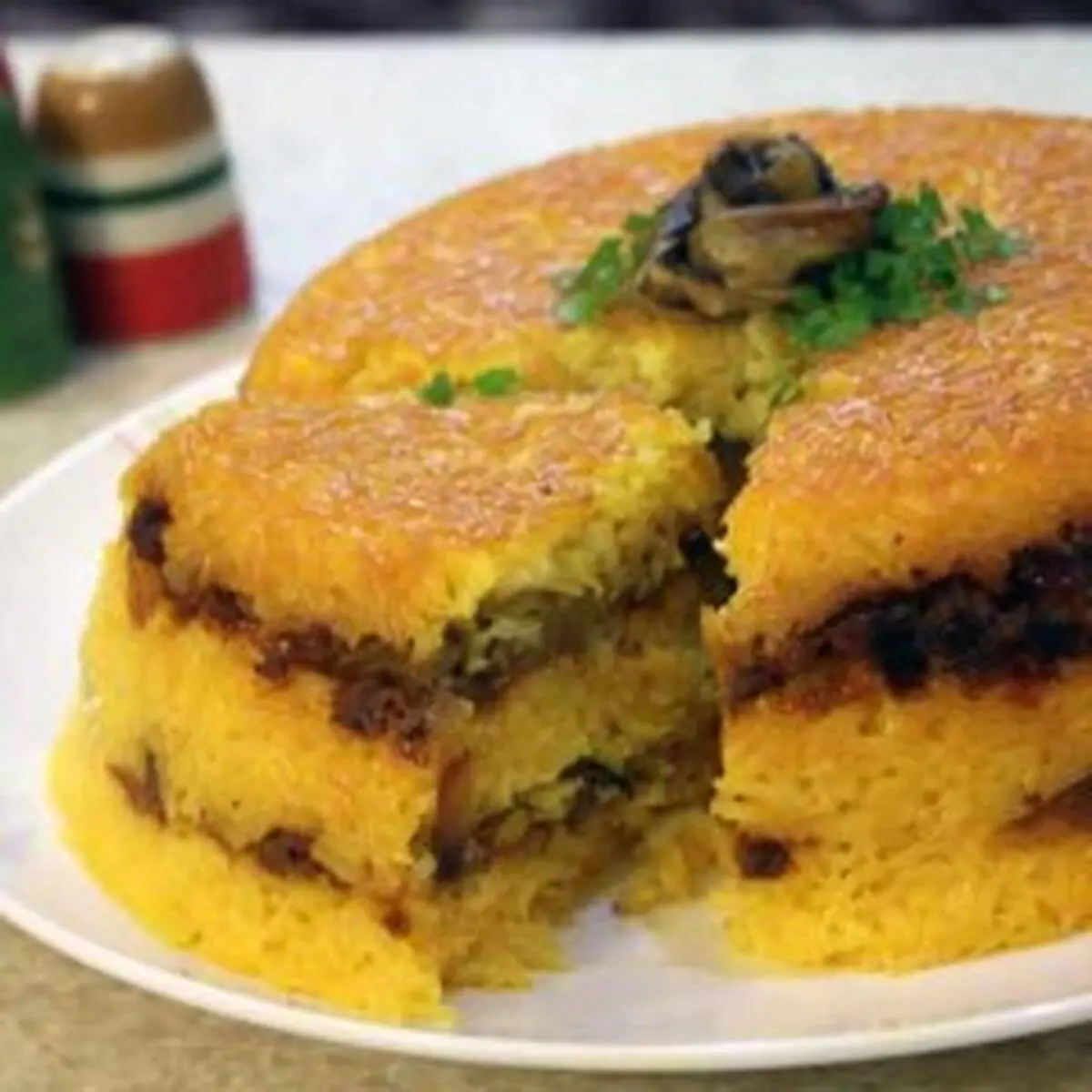 ته‌چین گوشت و بادمجان