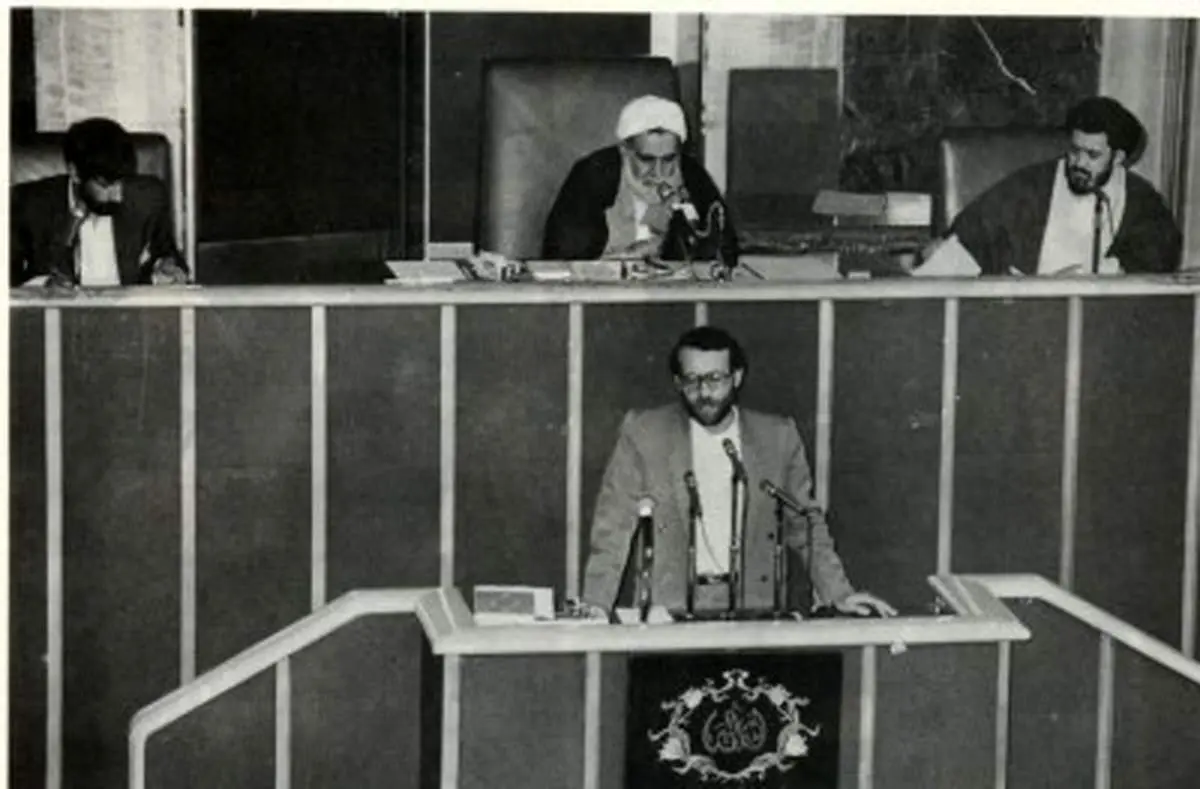 عکس قدیمی از علی لاریجانی، ناطق نوری و محمدرضا باهنر