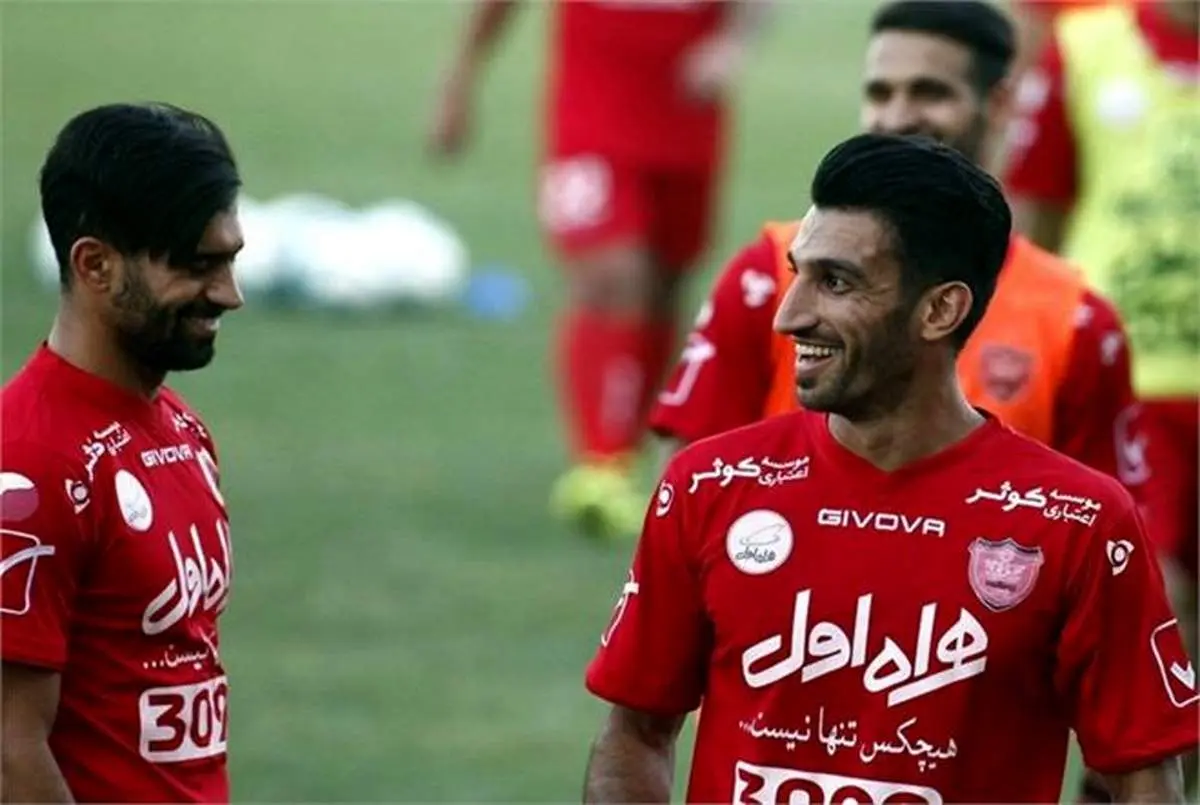 برخورد ماهینی و رضاییان در تمرین پرسپولیس