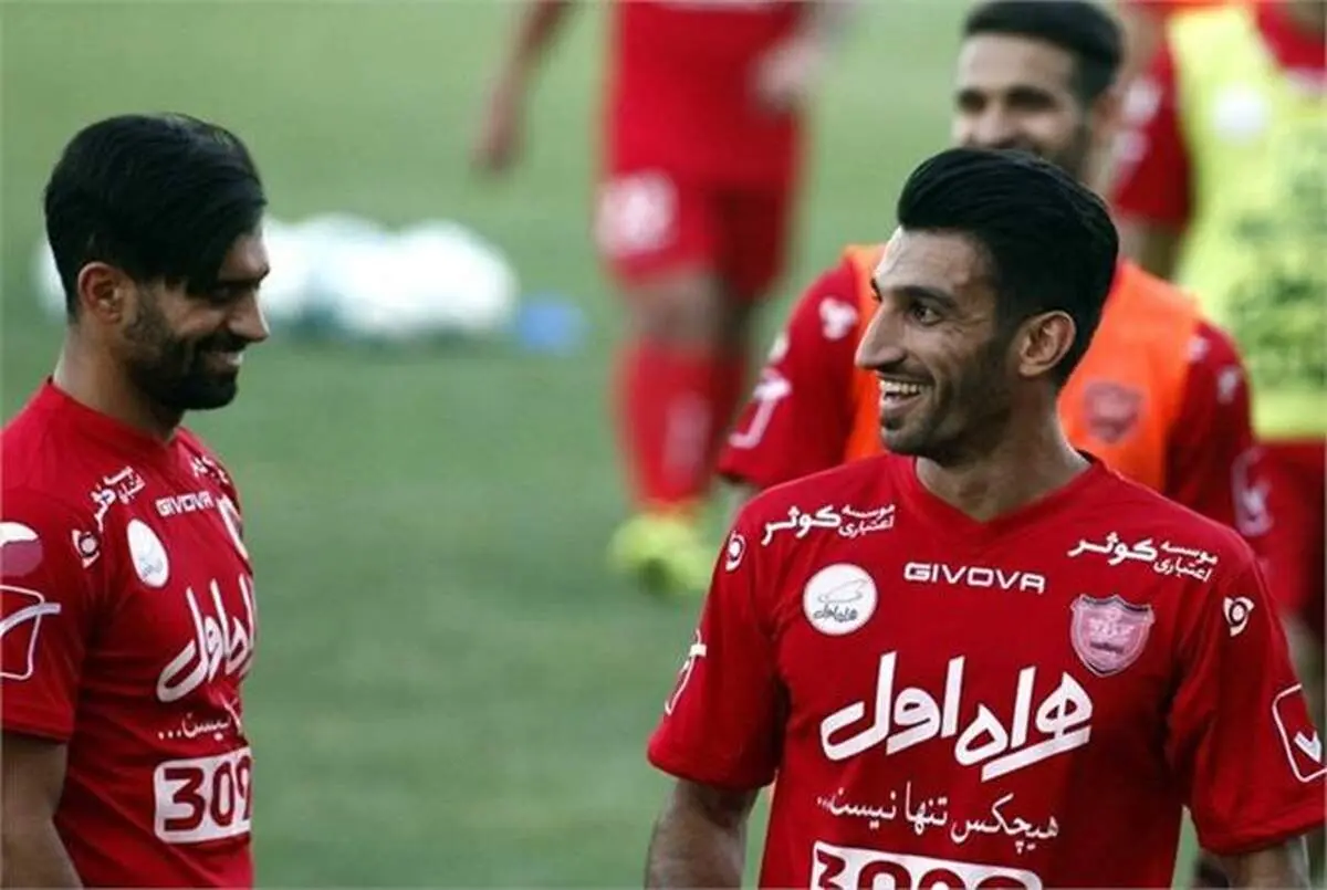 برخورد ماهینی و رضاییان در تمرین پرسپولیس