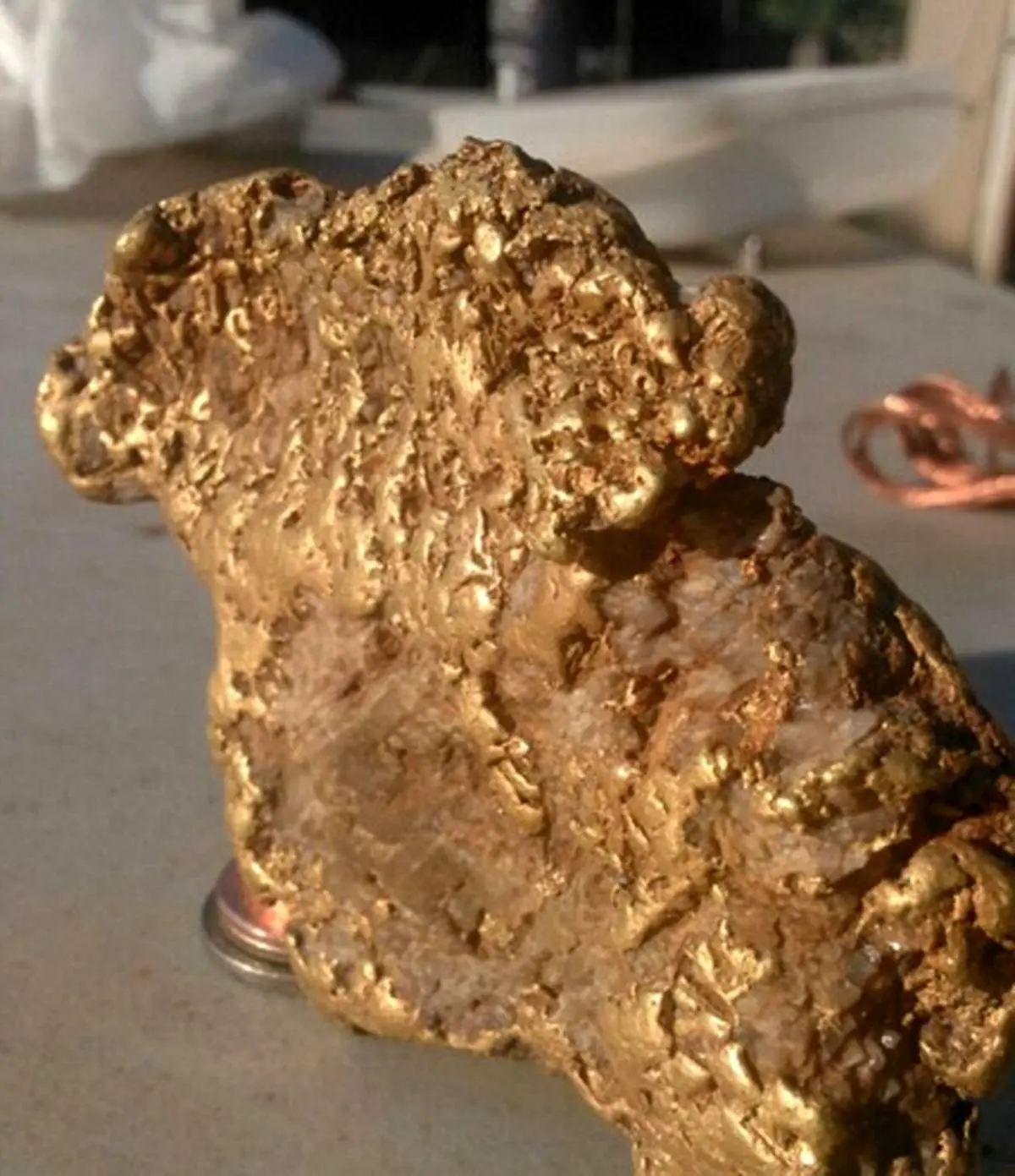 کشف تکه ای طلا به اندازه استیک