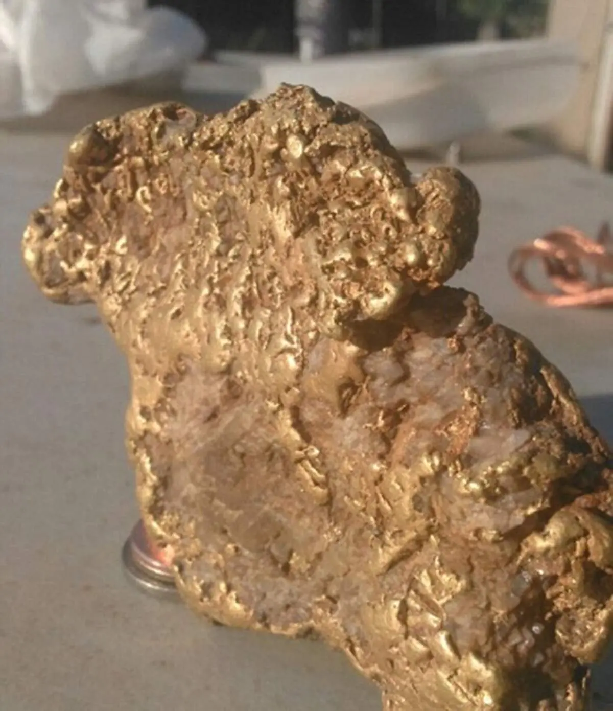 کشف تکه ای طلا به اندازه استیک