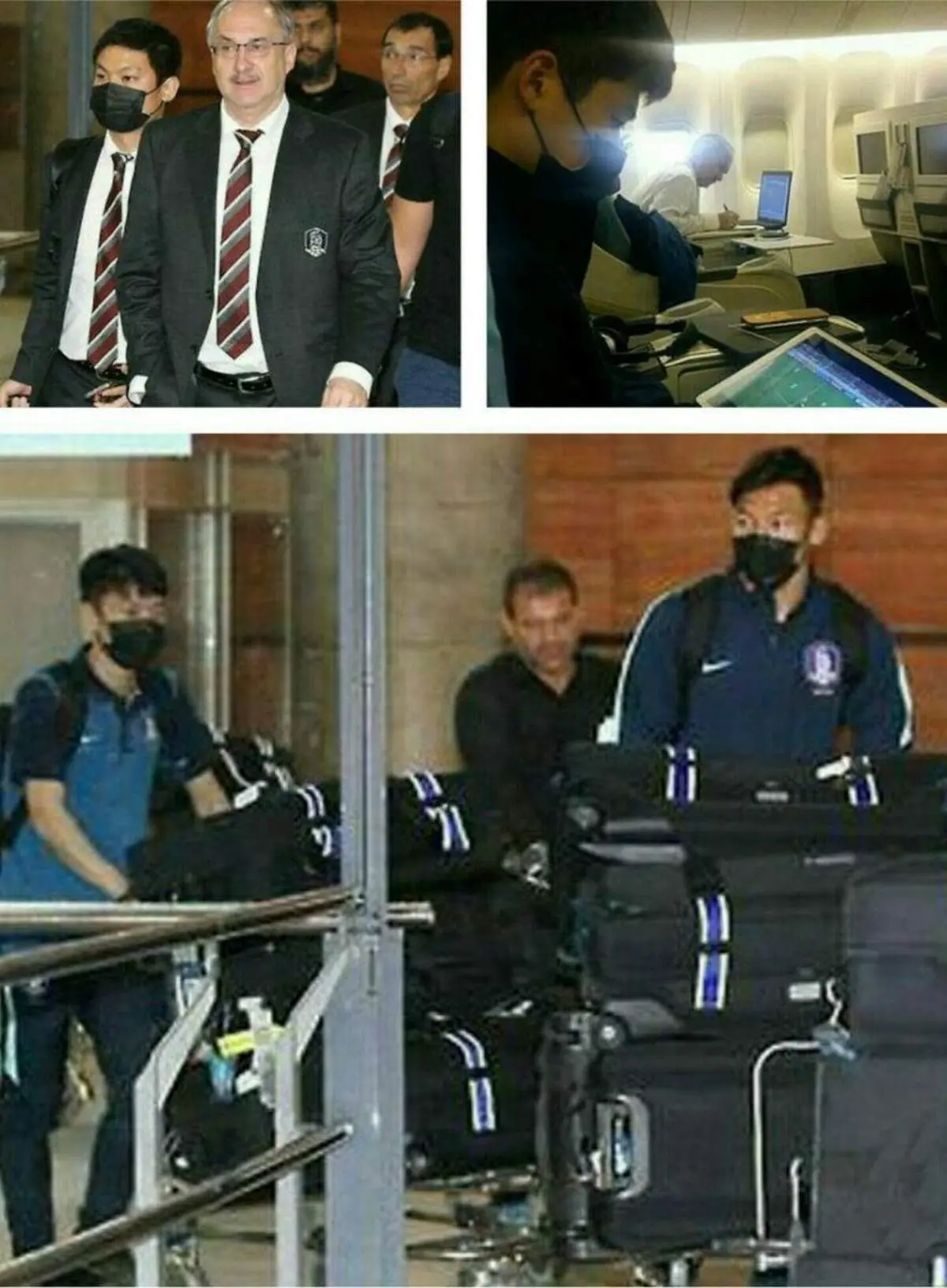 بازیکنان کرهجنوبی با ماسک وارد ایران شدند!+عکس