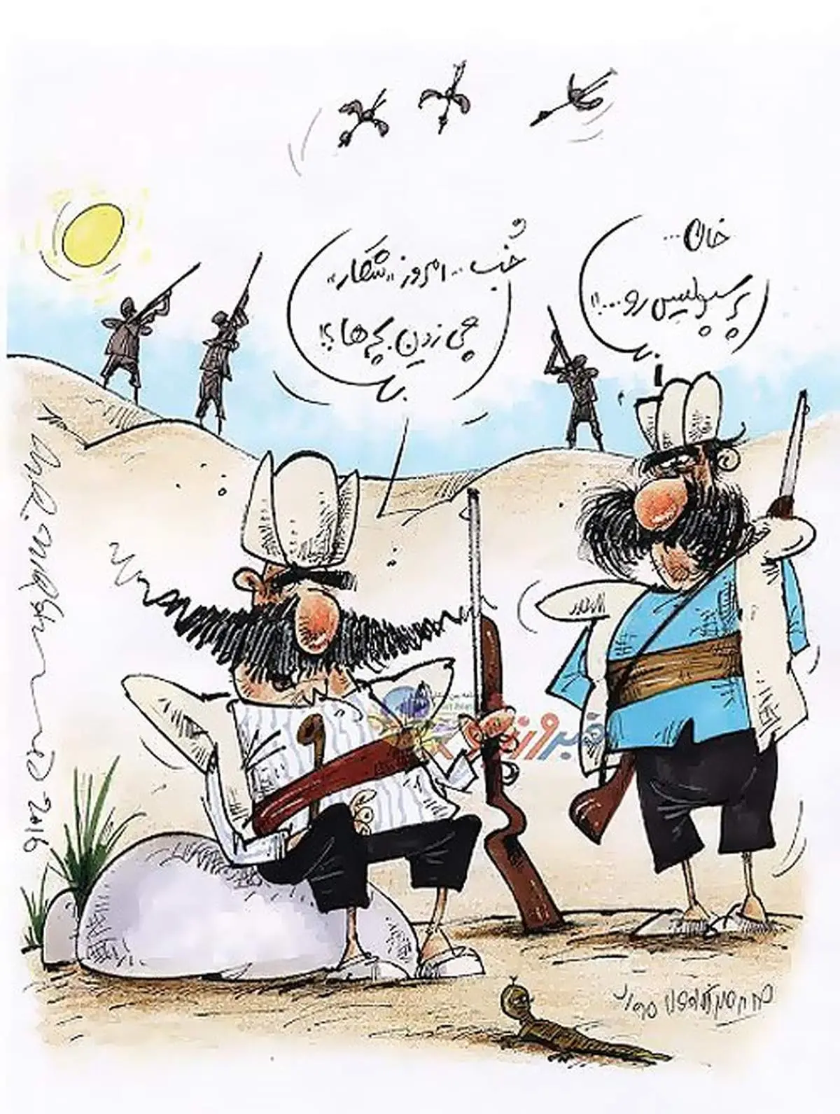 پرسپولیس اینطوری زمین گیر شد!/کاریکاتور