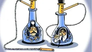 دختران قلیانی رکورد زدند!/کاریکاتور