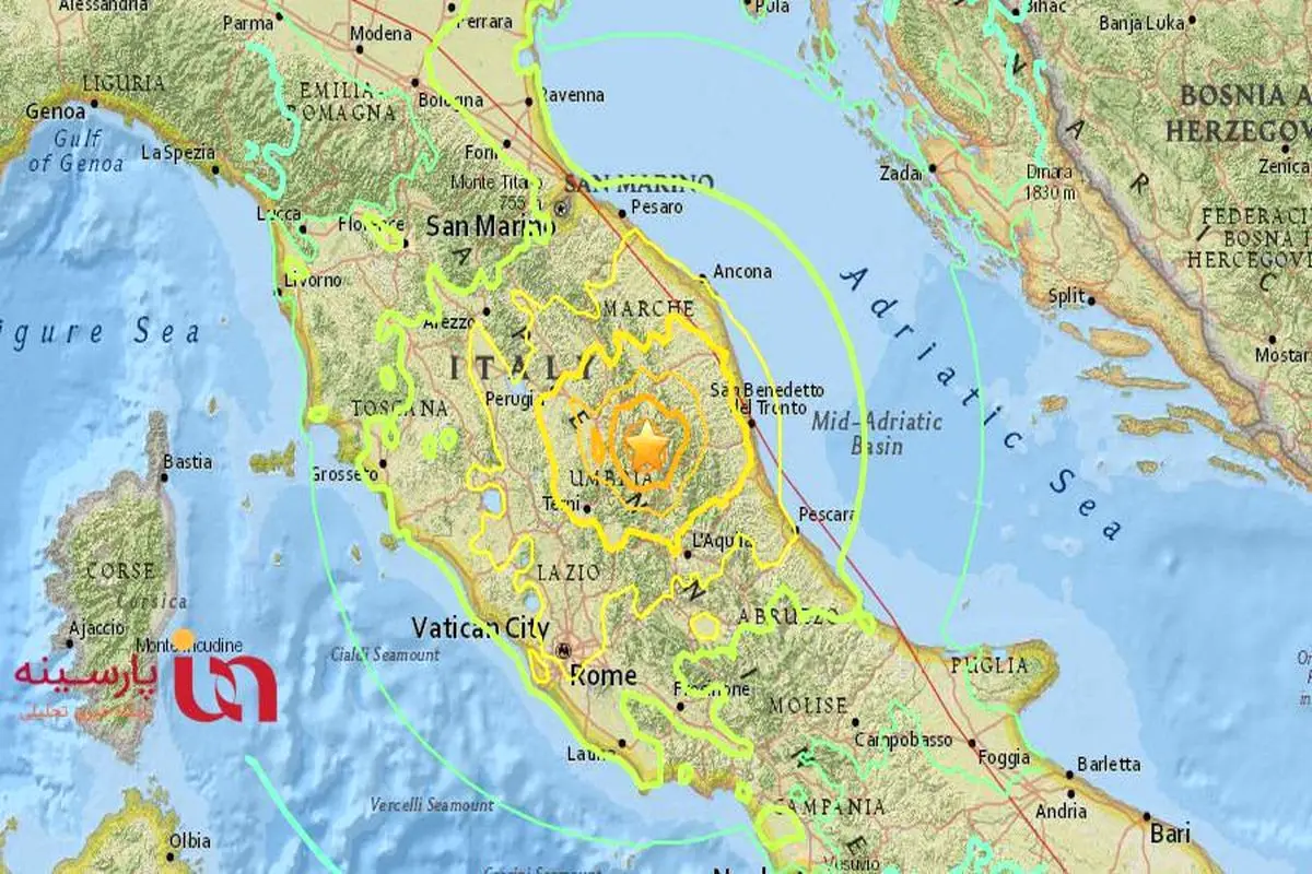 زمین لرزه‌ای بزرگ مرکز ایتالیا را لرزاند+فیلم و عکس