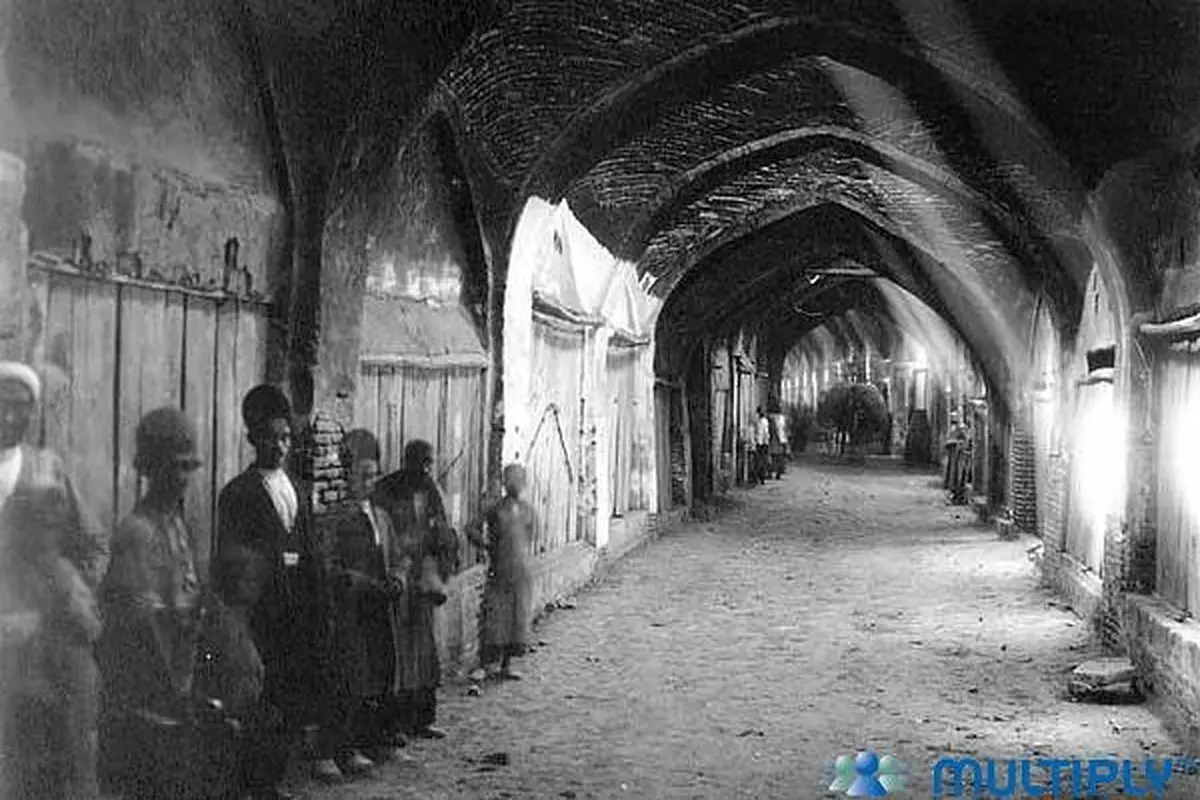 عکس:بازار تهران در زمان قاجار