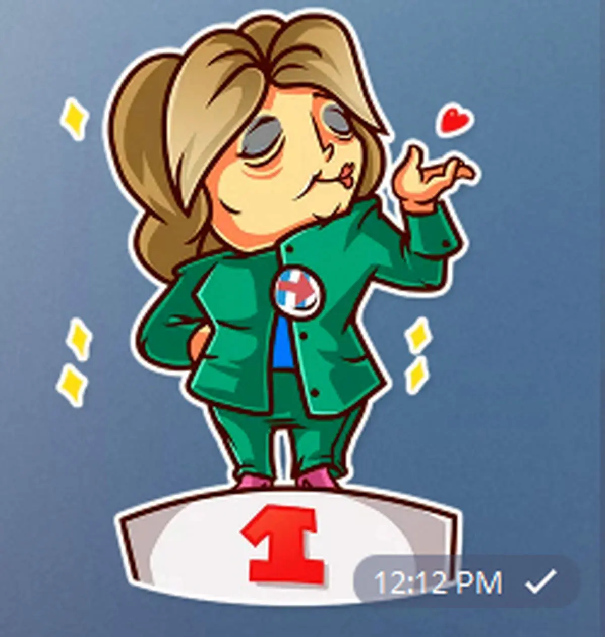 استیکرهای ترامپ و کلینتون هم آمد! +عکس