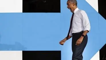 شکلک عجیب اوباما در کمپین هیلاری
