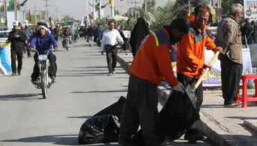 پاک سازی شهر مهران توسط خادمین حسینی
