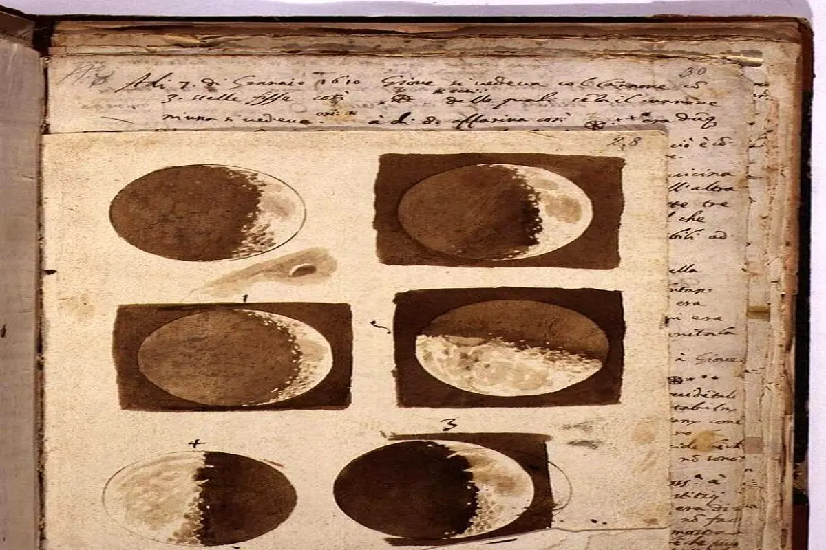 نقاشی گالیله از سطح ماه +عکس
