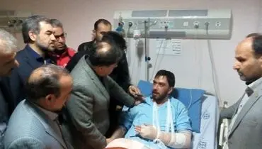 عیادت وزیر راه از مجروحان حادثه ریلی امروز +عکس