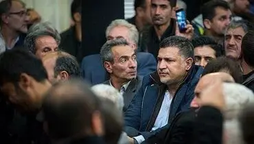 عکسی از علی دایی در مراسم بزرگداشت مرحوم «سلیم مؤذن‌زاده»