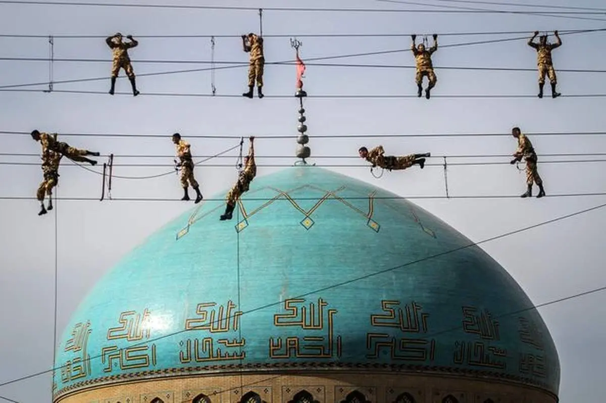 تمرین نظامی سربازان ایرانی در نشنال جئوگرافیک