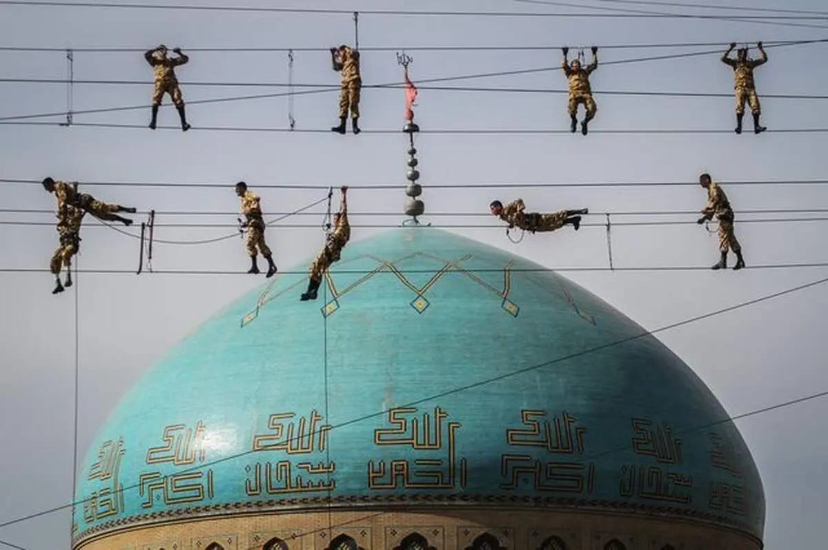 تمرین نظامی سربازان ایرانی در نشنال جئوگرافیک