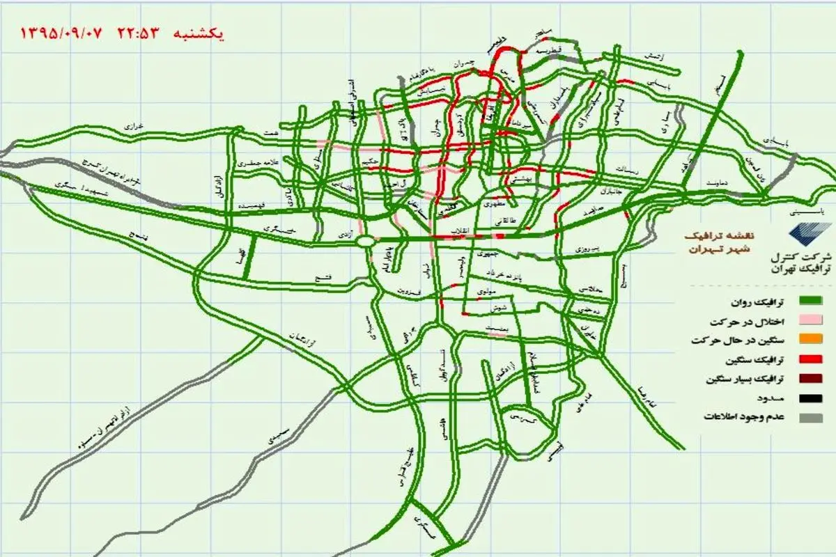 ترافیک شبانه پایتخت پایان ندارد