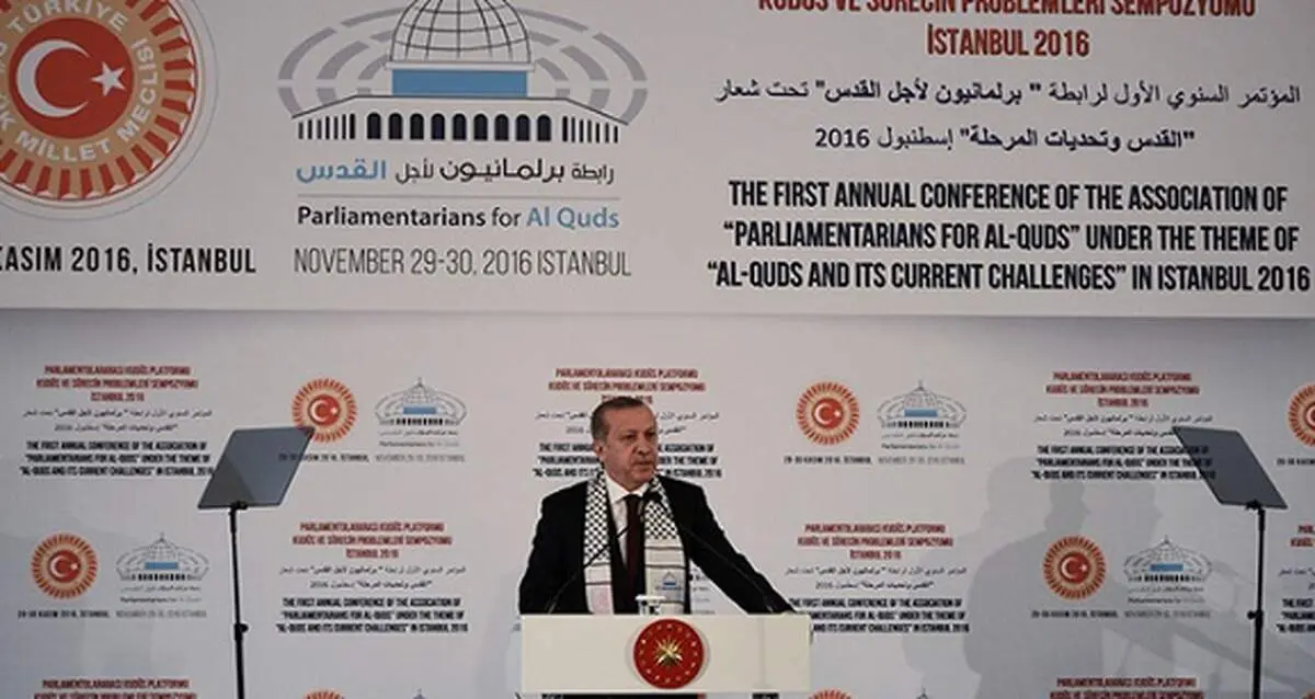 انتقاد تند اردوغان از مسلمانان به خاطر عدم توجه به فلسطین