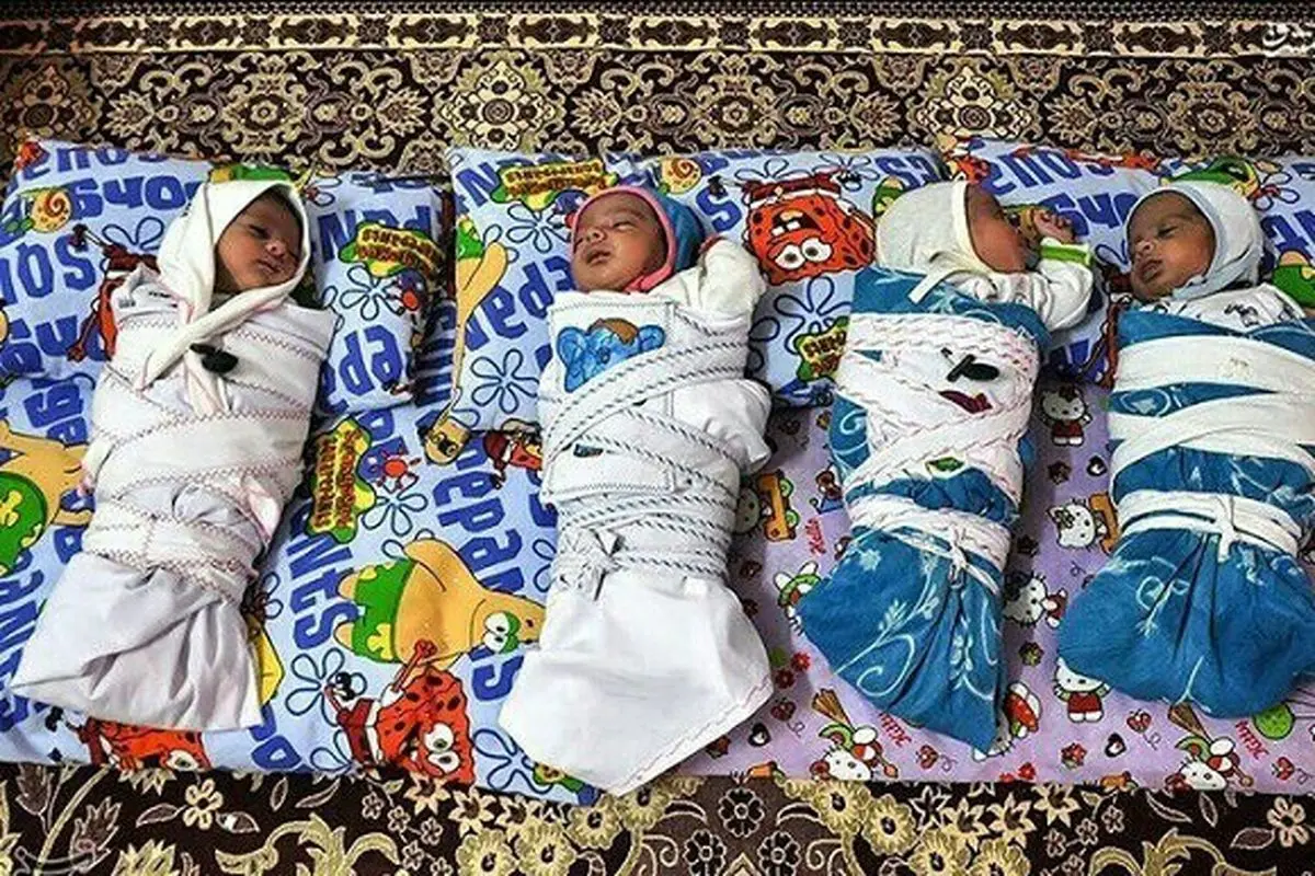 تولد چهارقلوها در سیستان و بلوچستان +عکس