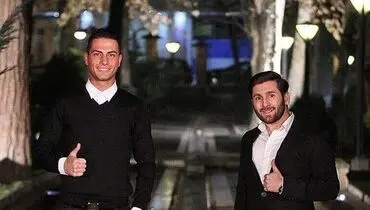 عکس یادگاری مسی و رونالدوی ایرانی در کنار هم !