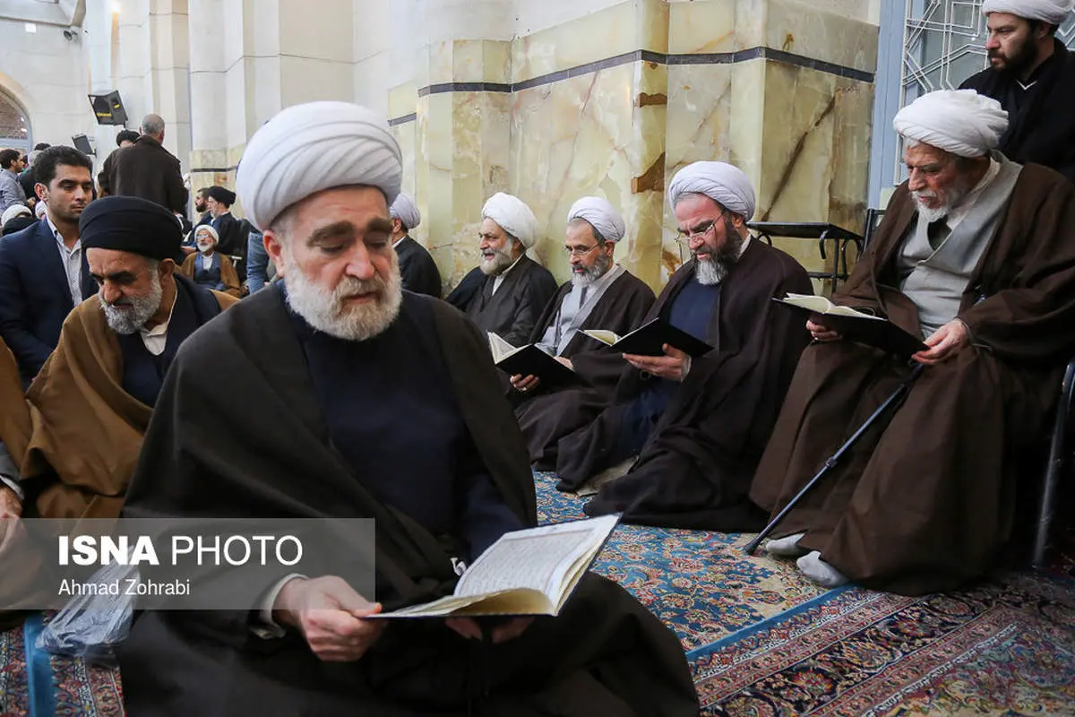 مراسم چهلمین روز درگذشت آیت الله موسوی اردبیلی در قم