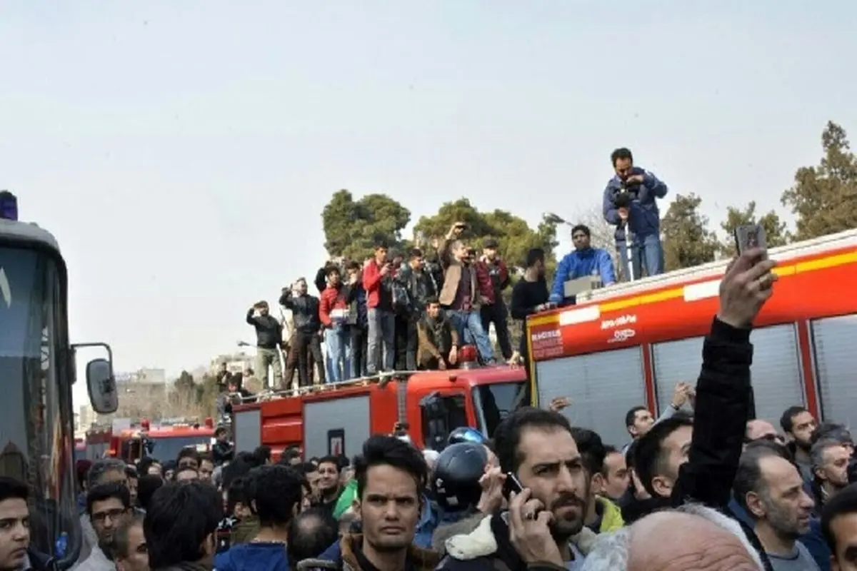 عکسی تاسف برانگیز از حادثه پلاسکو