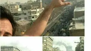 زشت ترین سلفی از حادثه ساختمان پلاسکو