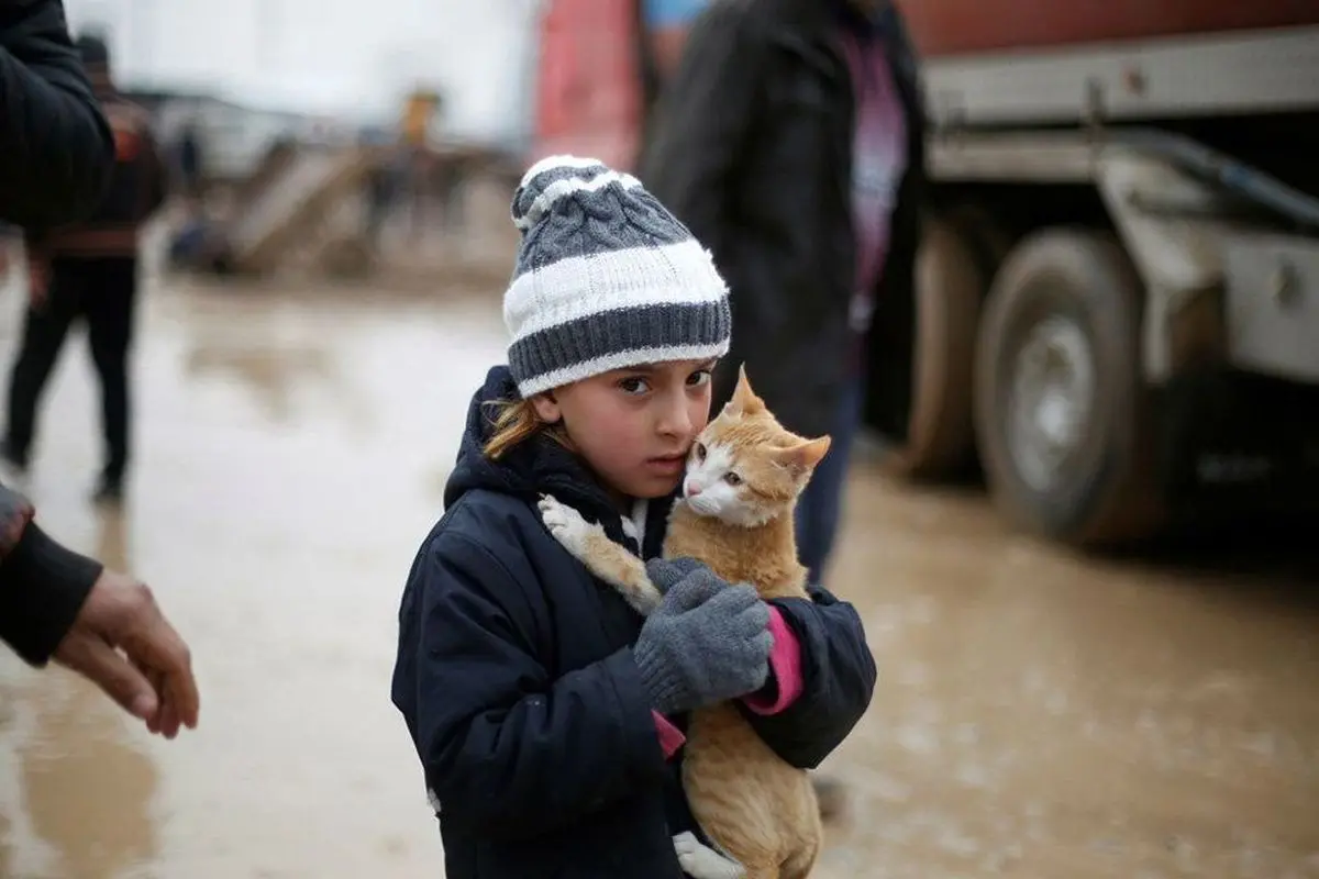 کودک ۷ ساله عراقی نزدیک اردوگاه خزر