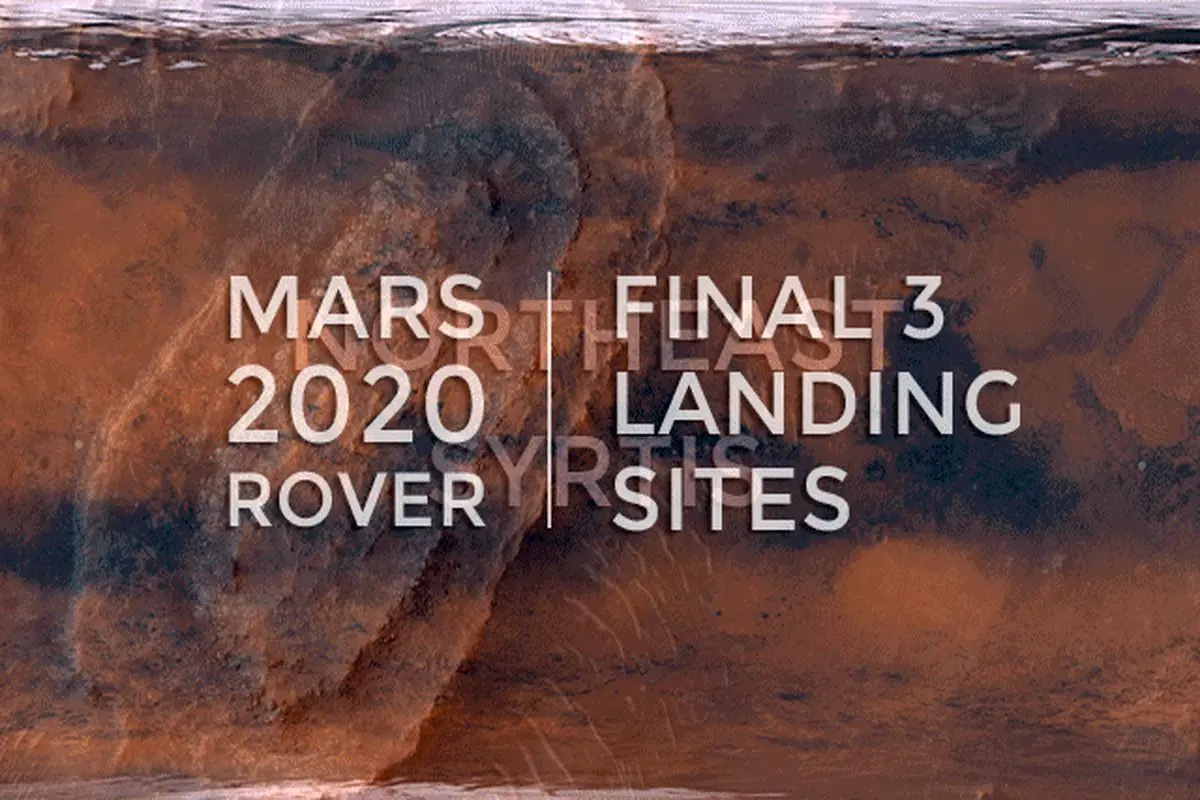 انتخاب سه نقطه روی مریخ برای عملیات ناسا