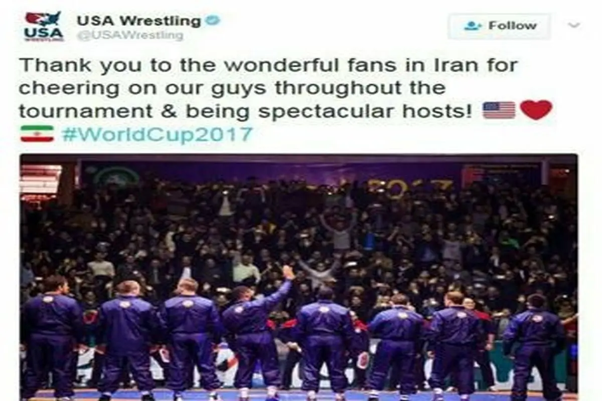 تشکر آمریکایی‌ها از هواداران ایرانی