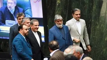 جهانگیری و مطهری در جلسه استیضاح/عکس