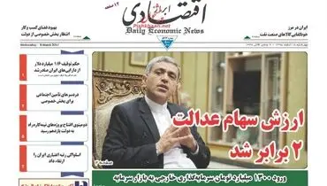 صفحه نخست روزنامه‌های اقتصادی ۱۸ اسفند ۹۵