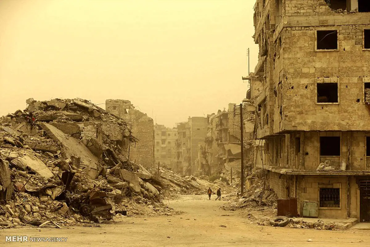 طوفان شن در حلب/عکس