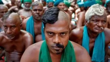 اعتصاب عجیب کشاورزان هندی+عکس