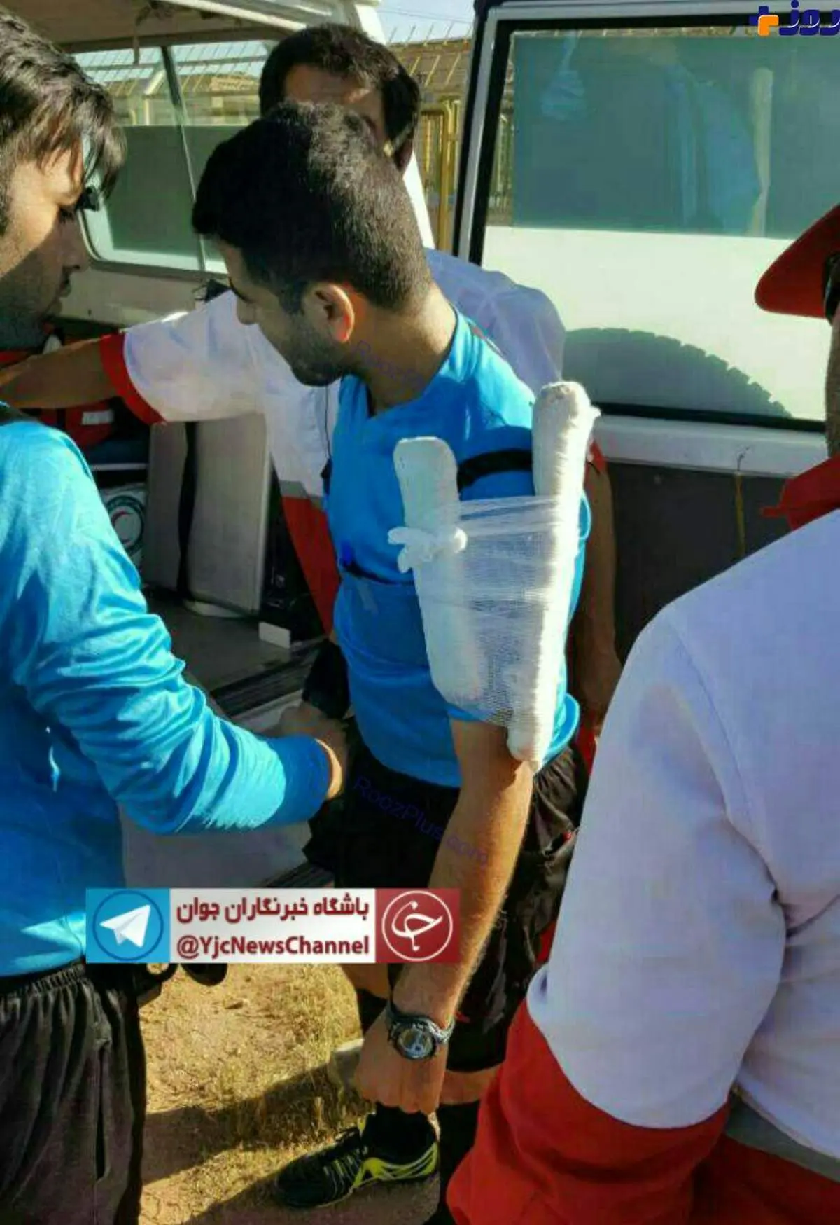 کتک زدن و شکستن دست داور +عکس